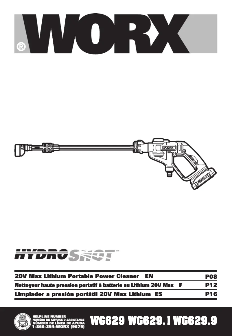 Página 1 del manual Manual de usuario Worx WG629.9