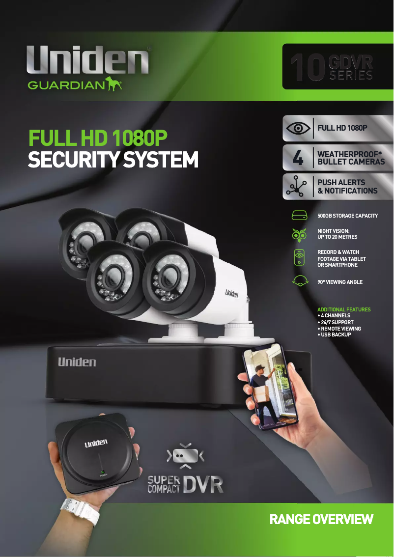 Página 1 del manual Folleto Uniden GDVR 10440