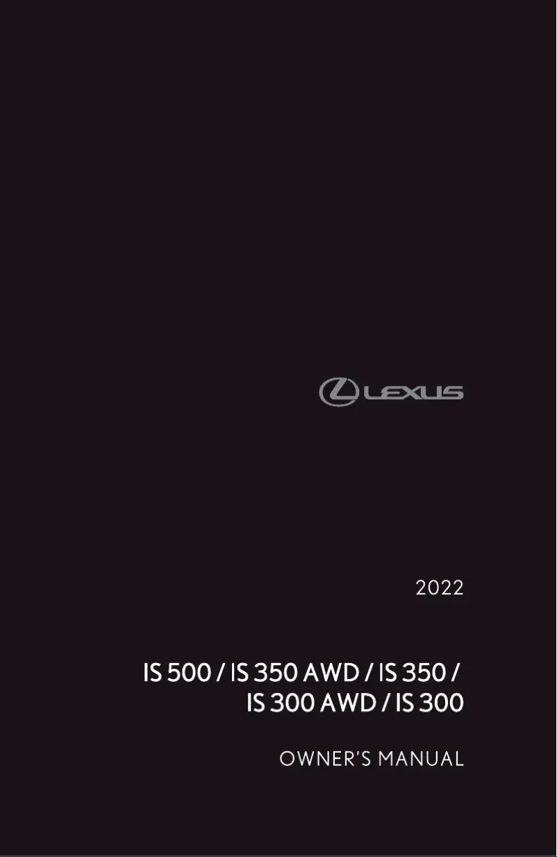 Imagen de la primera página del manual del dispositivo IS 300 AWD (2022)