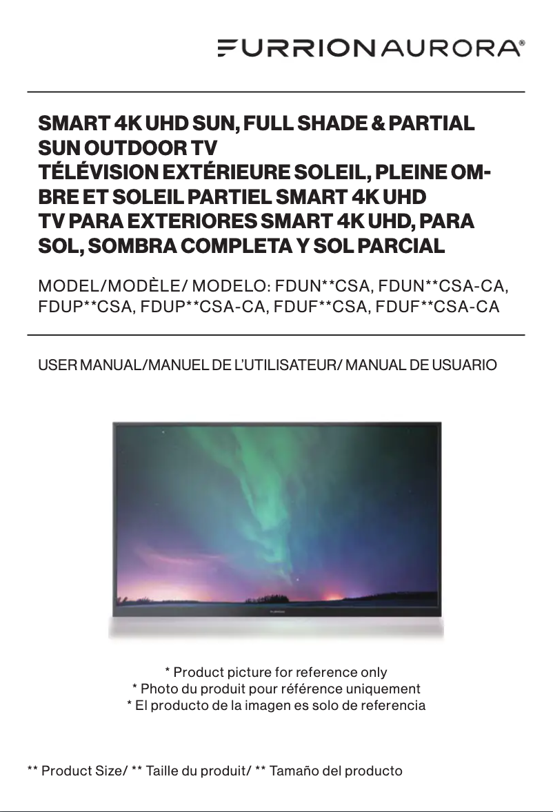Página nº 1 - Manual de usuario Furrion Aurora FDUN65CSA