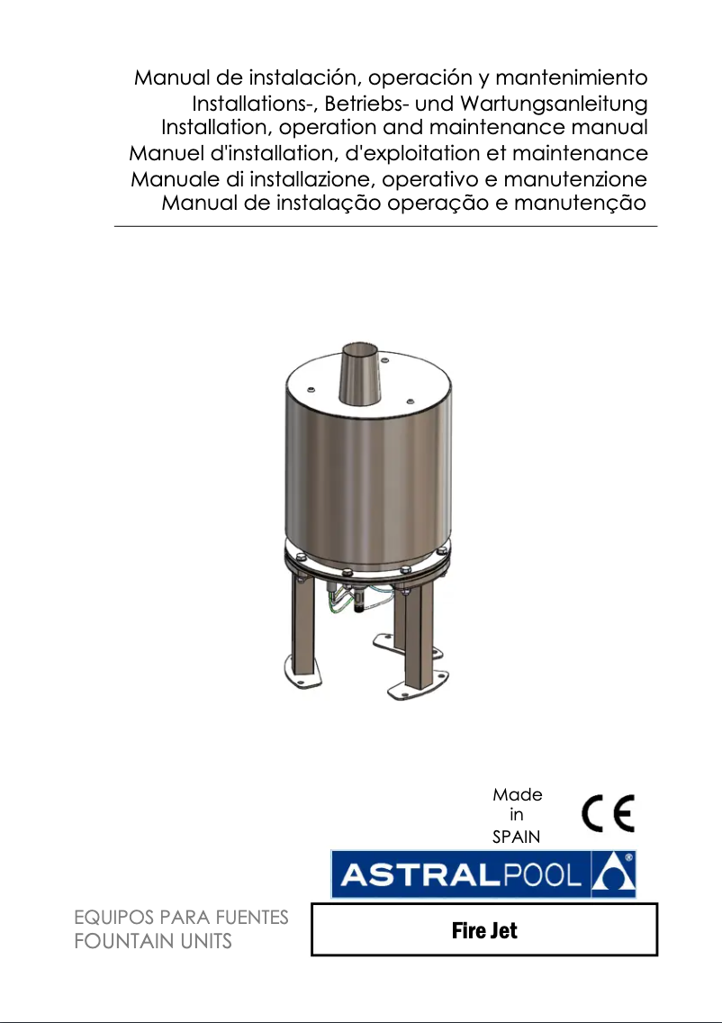 Página 1 del manual Manual de usuario AstralPool Fire Jet