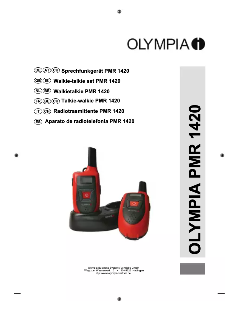 Imagen de la primera página del manual del dispositivo PMR 1420