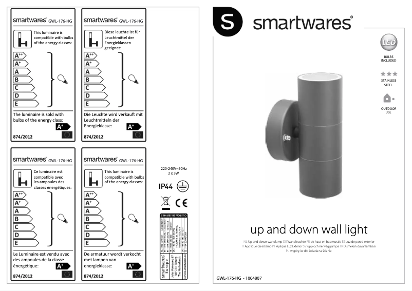 Página 1 del manual Manual de usuario Smartwares GWL-176-HG