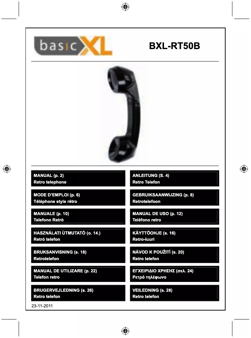 Página 1 del manual Manual de usuario basicXL BXL-RT50B