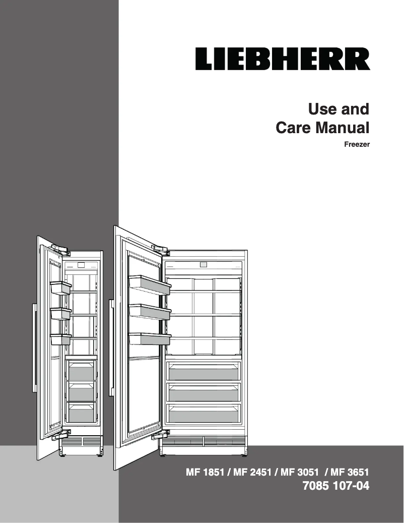 Página 1 del manual Manual de uso y mantenimiento Liebherr MF-3051