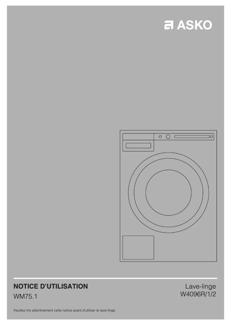 Página 1 del manual Manual de usuario Asko W4096R.W