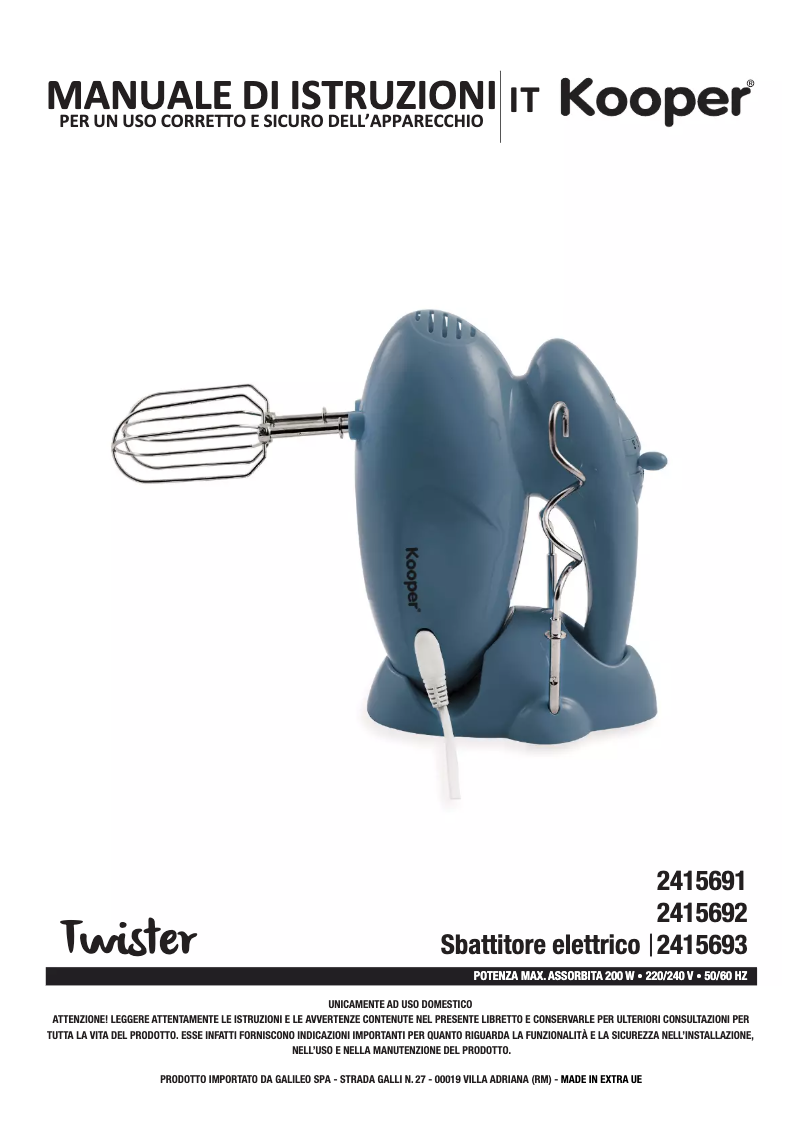 Página 1 del manual Manual de usuario Kooper 2415692