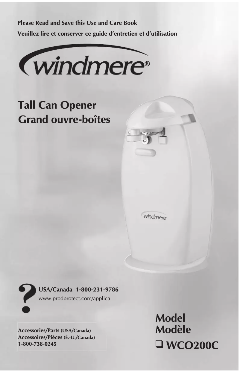 Página 1 del manual Manual de usuario Windmere WCO200C