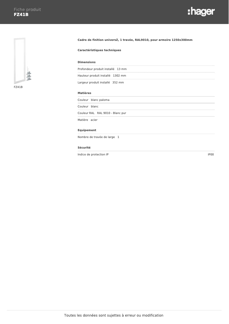 Imagen de la primera página del manual del dispositivo FZ41B