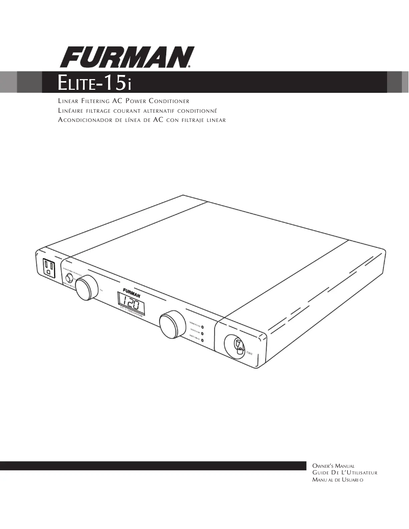 Página nº 1 - Manual de usuario Furman Elite 15i