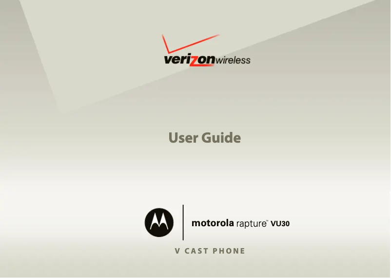 Página 1 del manual Manual de usuario Motorola Rapture VU30