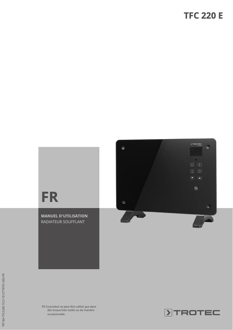 Imagen de la primera página del manual del dispositivo TFC 220 E