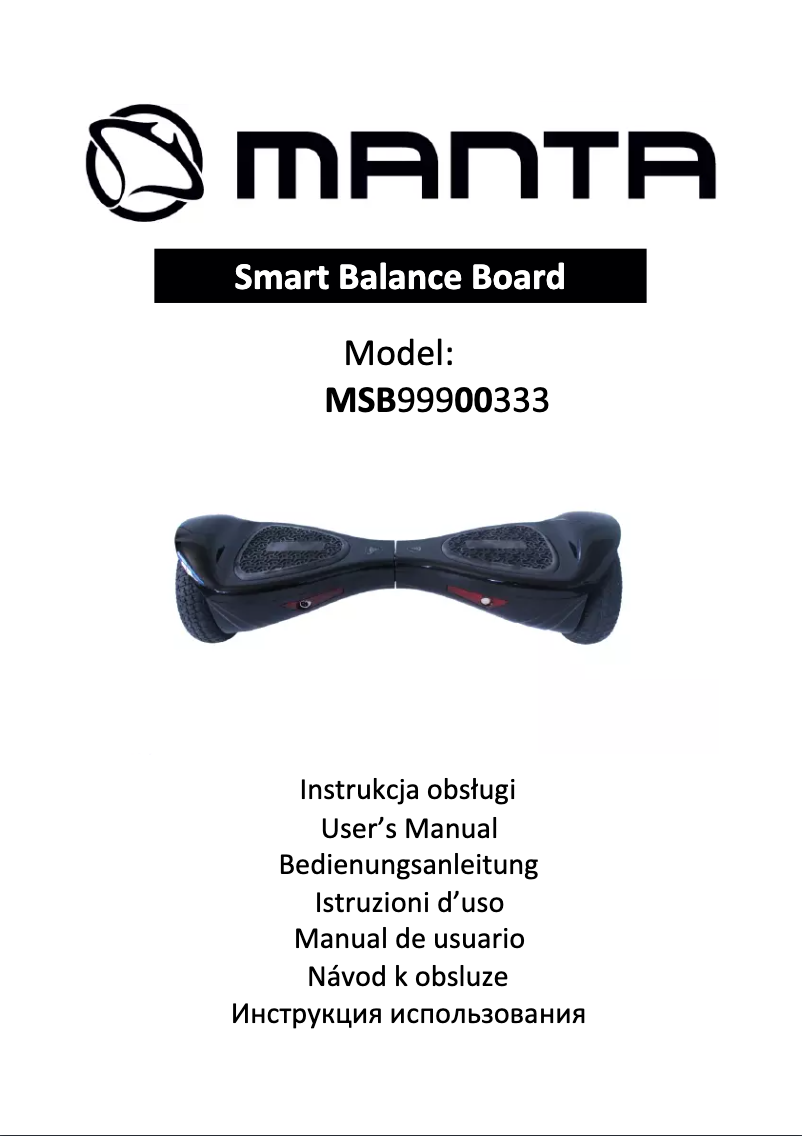 Página 1 del manual Manual de usuario Manta MSB9003