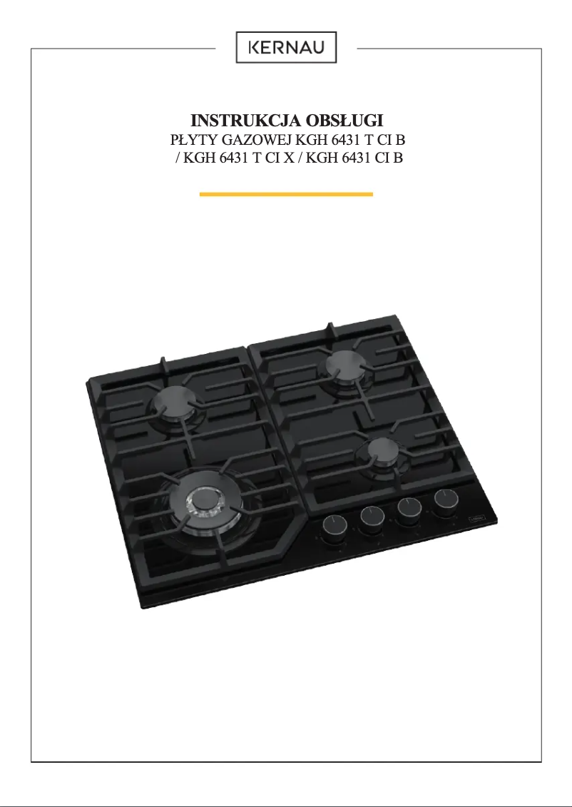 Imagen de la primera página del manual del dispositivo KGH 6431 T CI B