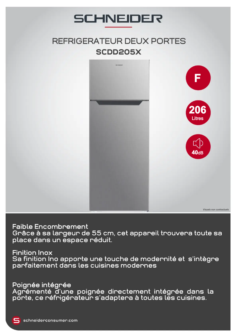 Página 1 del manual Ficha técnica Schneider SCDD205X