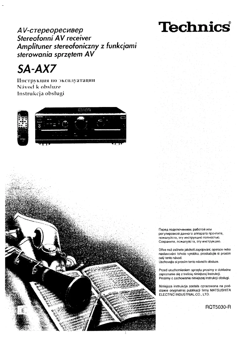 Página 1 del manual Manual de usuario Panasonic SA-AX7