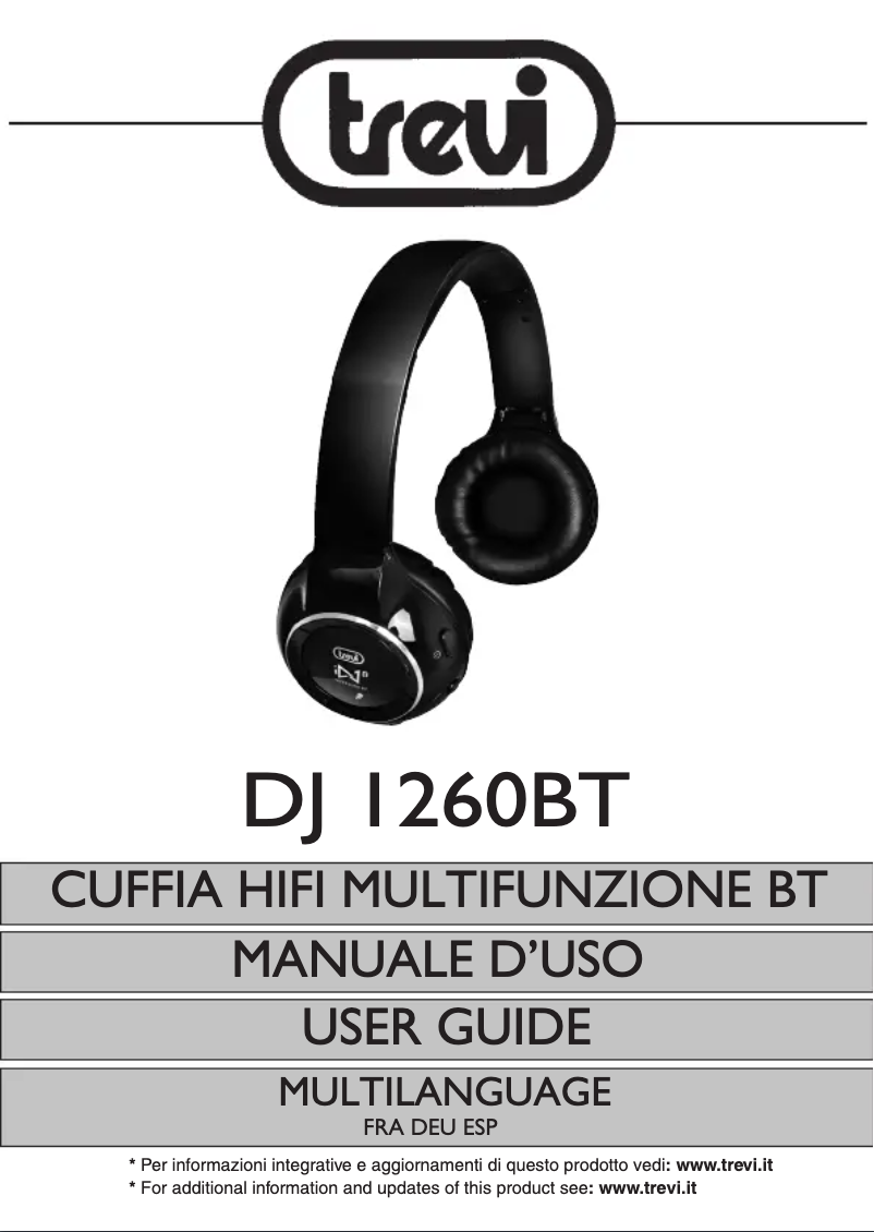 Página 1 del manual Manual de usuario Trevi DJ 1260 BT