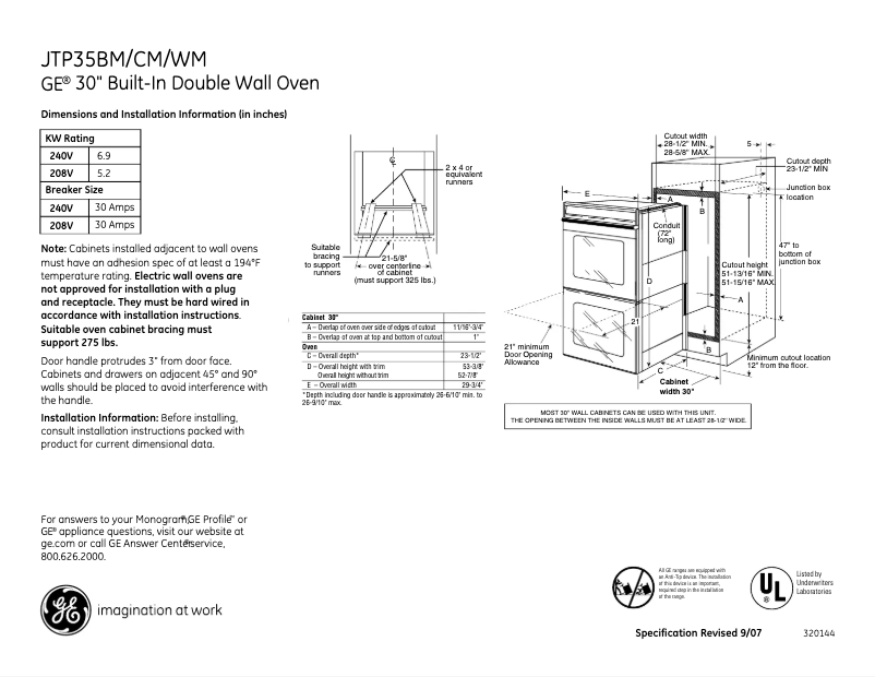 Imagen de la primera página del manual del dispositivo JTP35BMBB