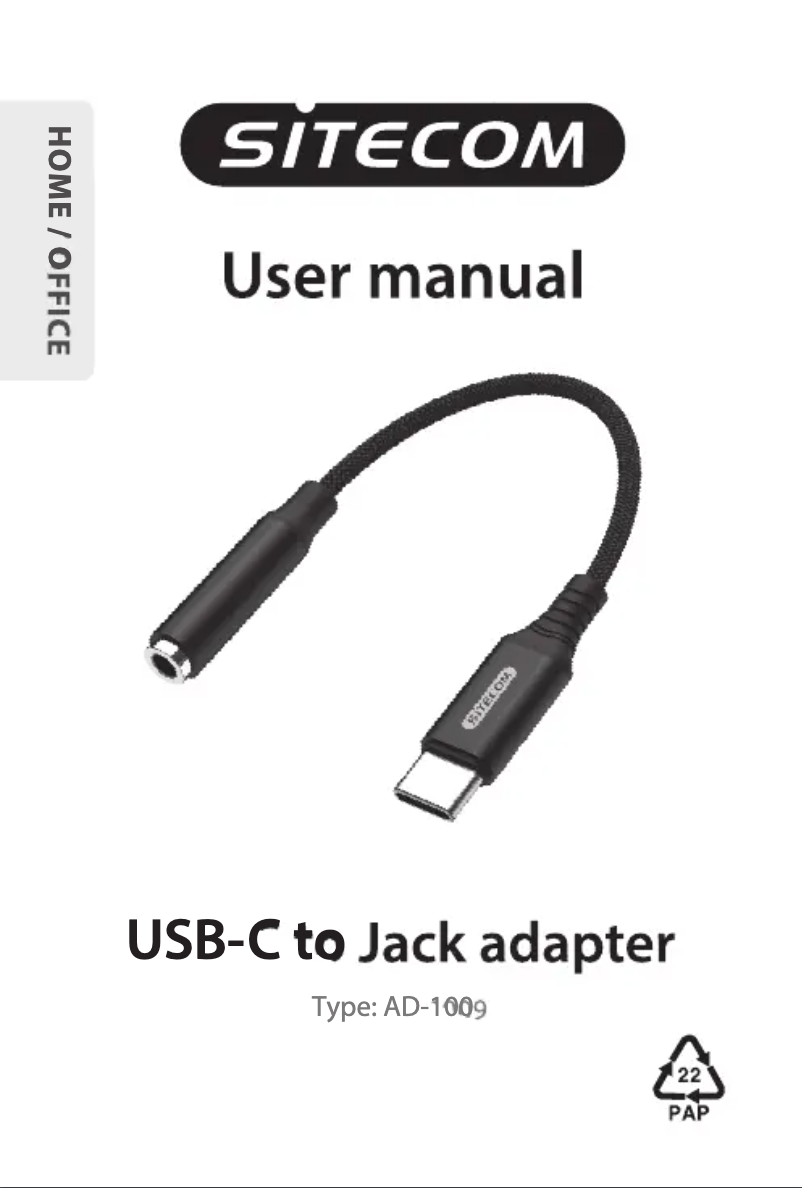 Imagen de la primera página del manual del dispositivo AD-1009