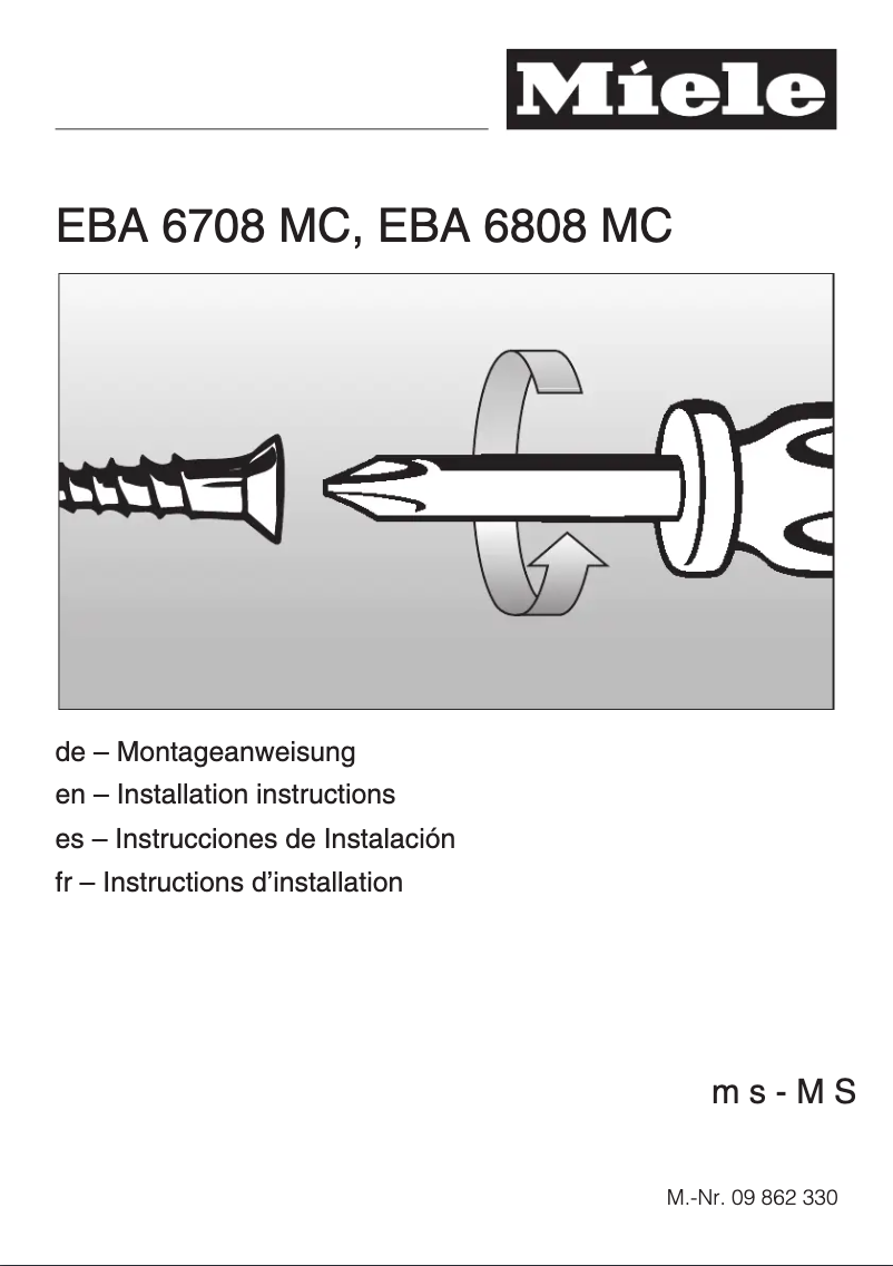 Imagen de la primera página del manual del dispositivo EBA 6708 MC