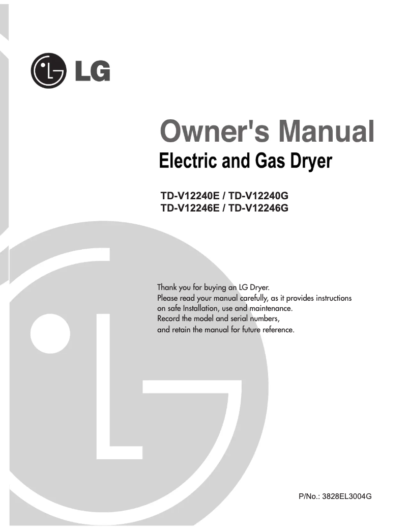 Página 1 del manual Manual de usuario LG TD-V12240G