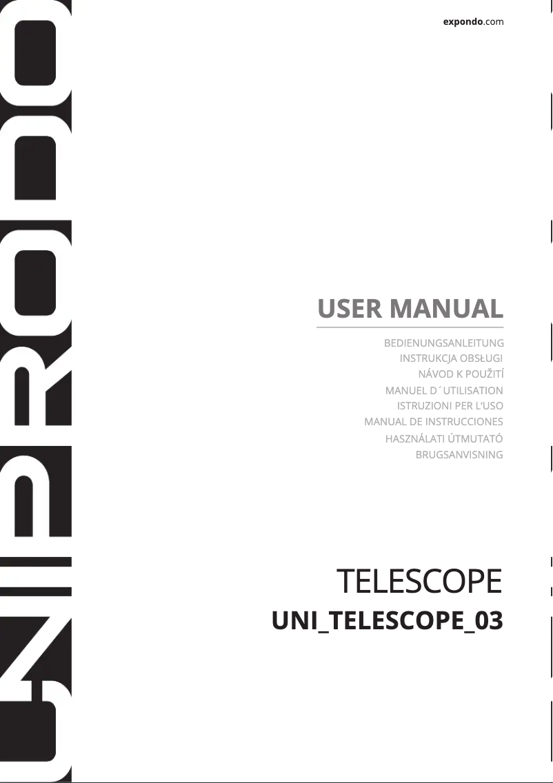 Imagen de la primera página del manual del dispositivo UNI_TELESCOPE_03