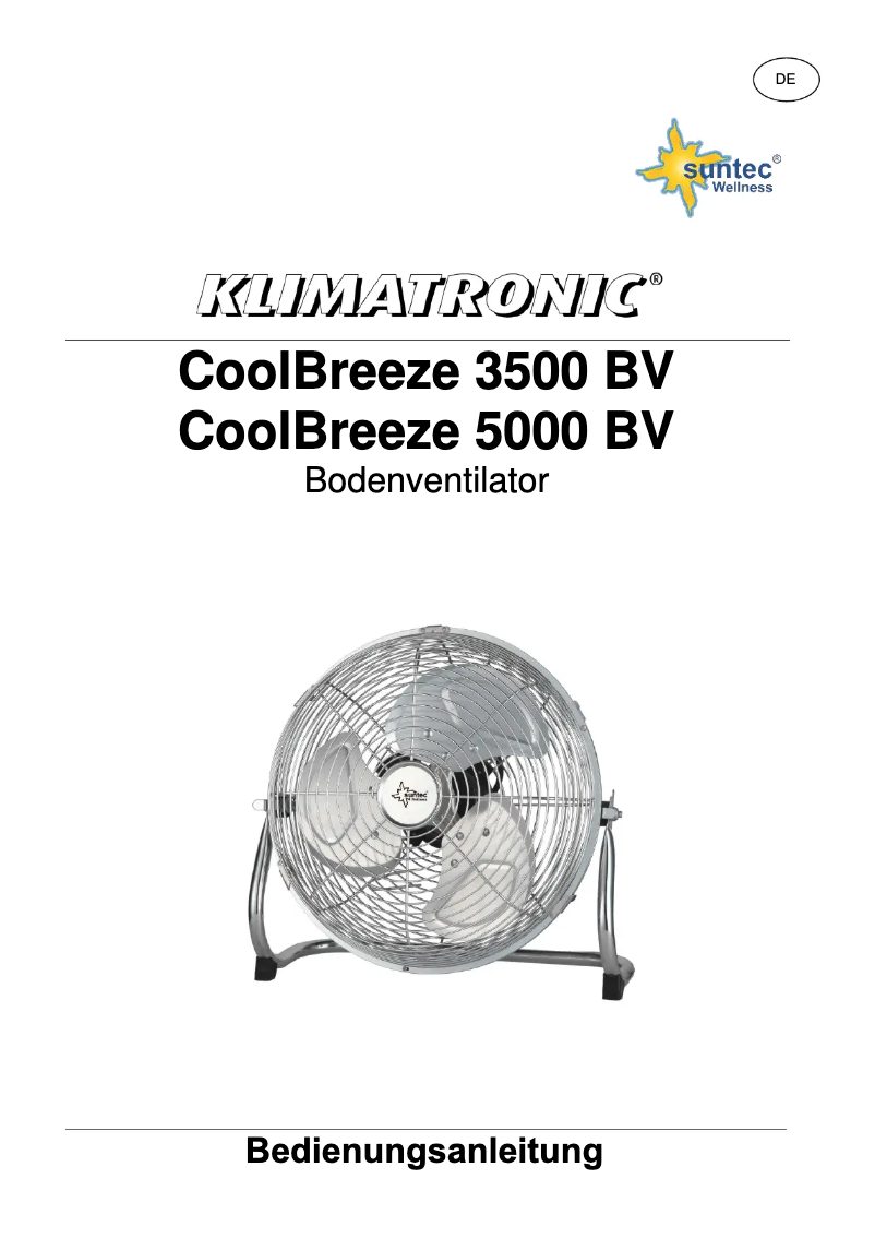 Página 1 del manual Manual de usuario Suntec CoolBreeze 3500 BV