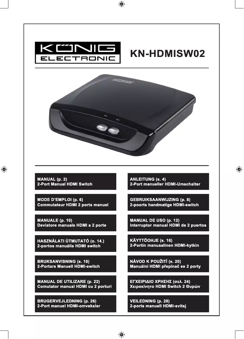 Página 1 del manual Manual de usuario Konig KN-HDMISW02