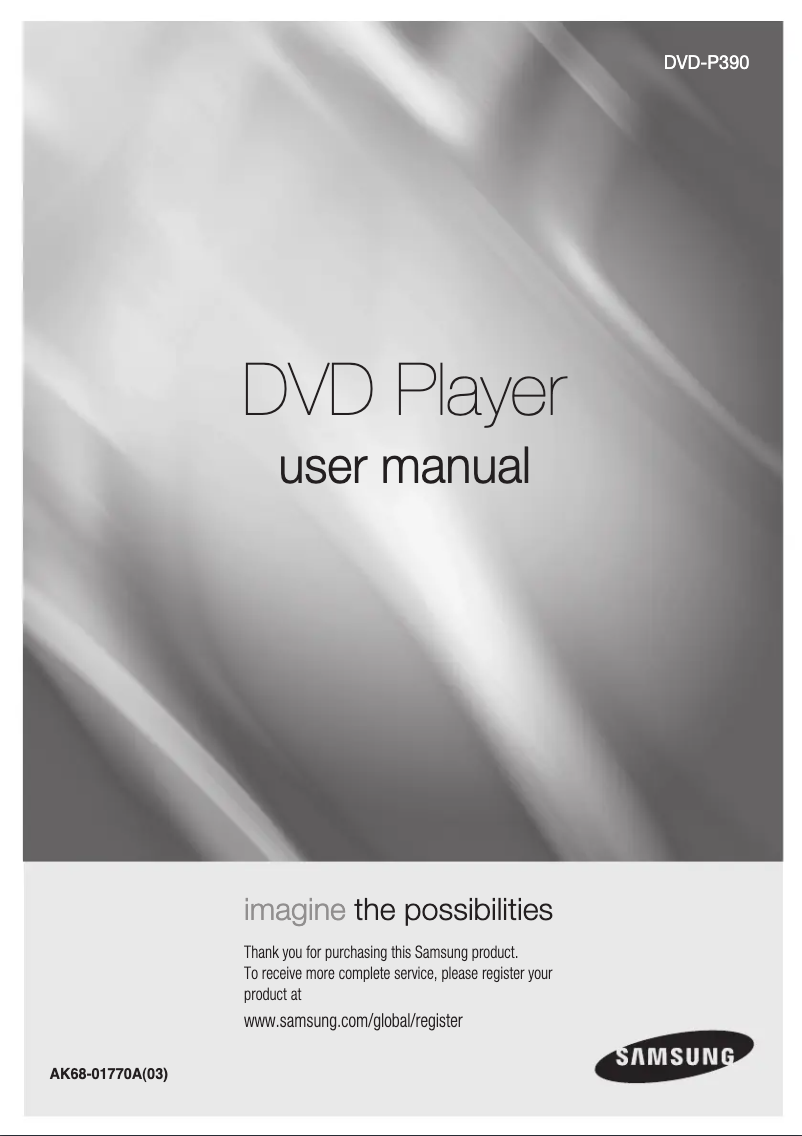 Imagen de la primera página del manual del dispositivo DVD-P390