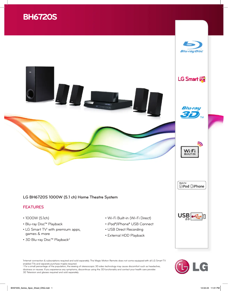 Imagen de la primera página del manual del dispositivo BH6720S