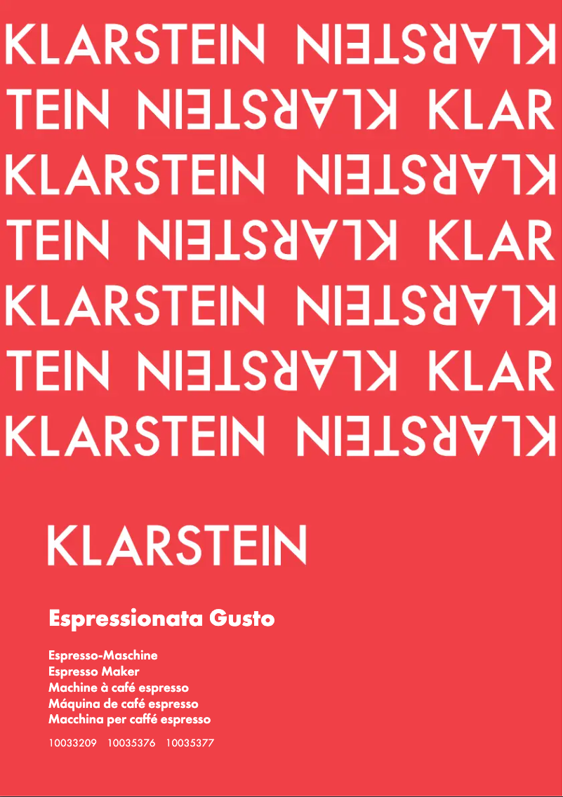 Imagen de la primera página del manual del dispositivo Espressionata Gusto