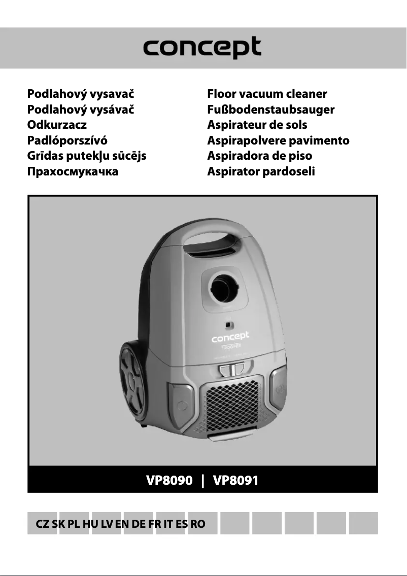 Imagen de la primera página del manual del dispositivo VP8090