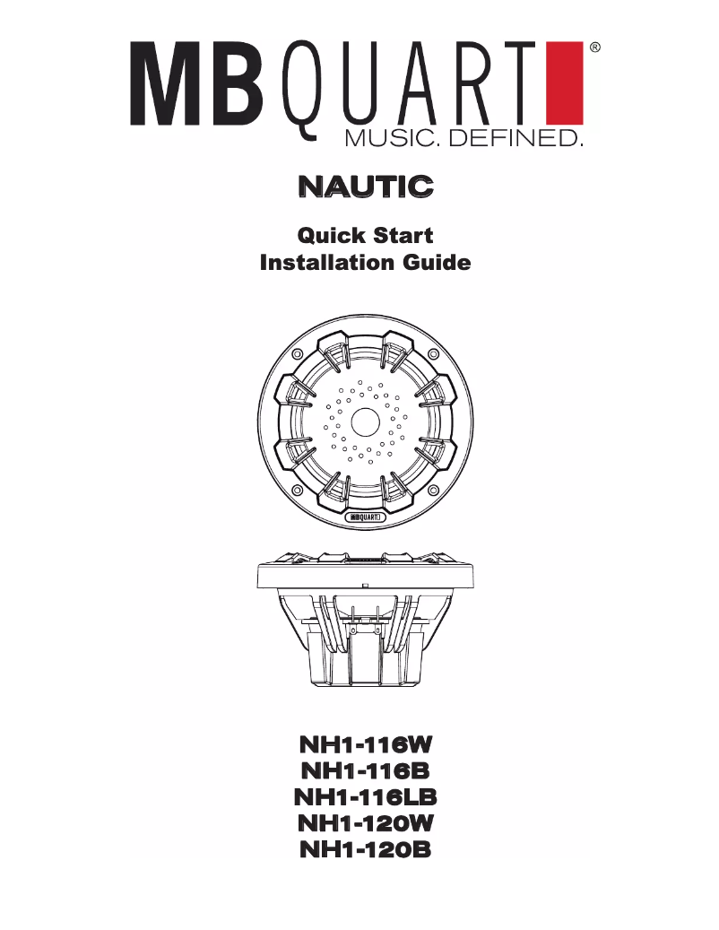 Página 1 del manual Manual de usuario MB Quart NH1-116LB