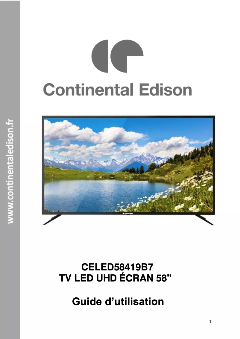 Imagen de la primera página del manual del dispositivo CELED58419B7