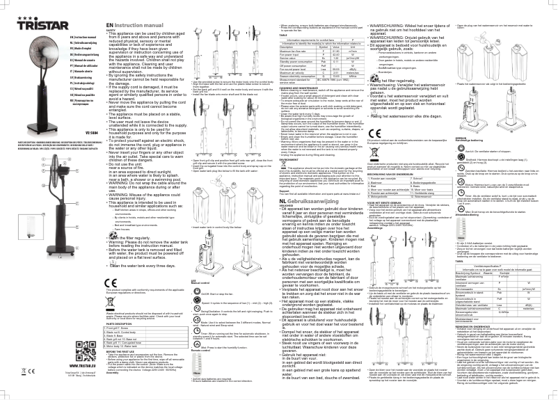 Imagen de la primera página del manual del dispositivo VE-5884