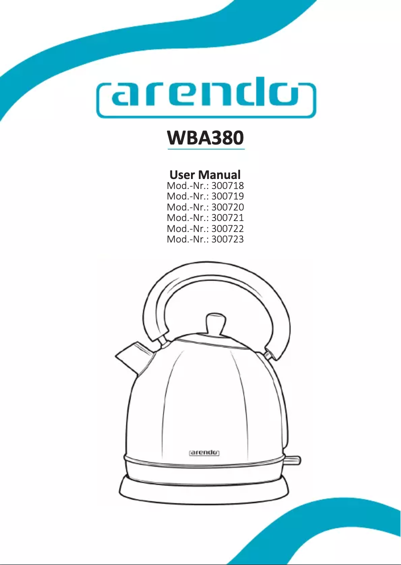Página 1 del manual Manual de usuario Arendo WBA380 300718