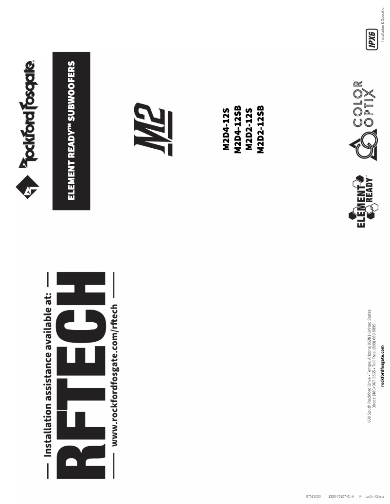 Página 1 del manual Manual de usuario Rockford Fosgate M2-8B