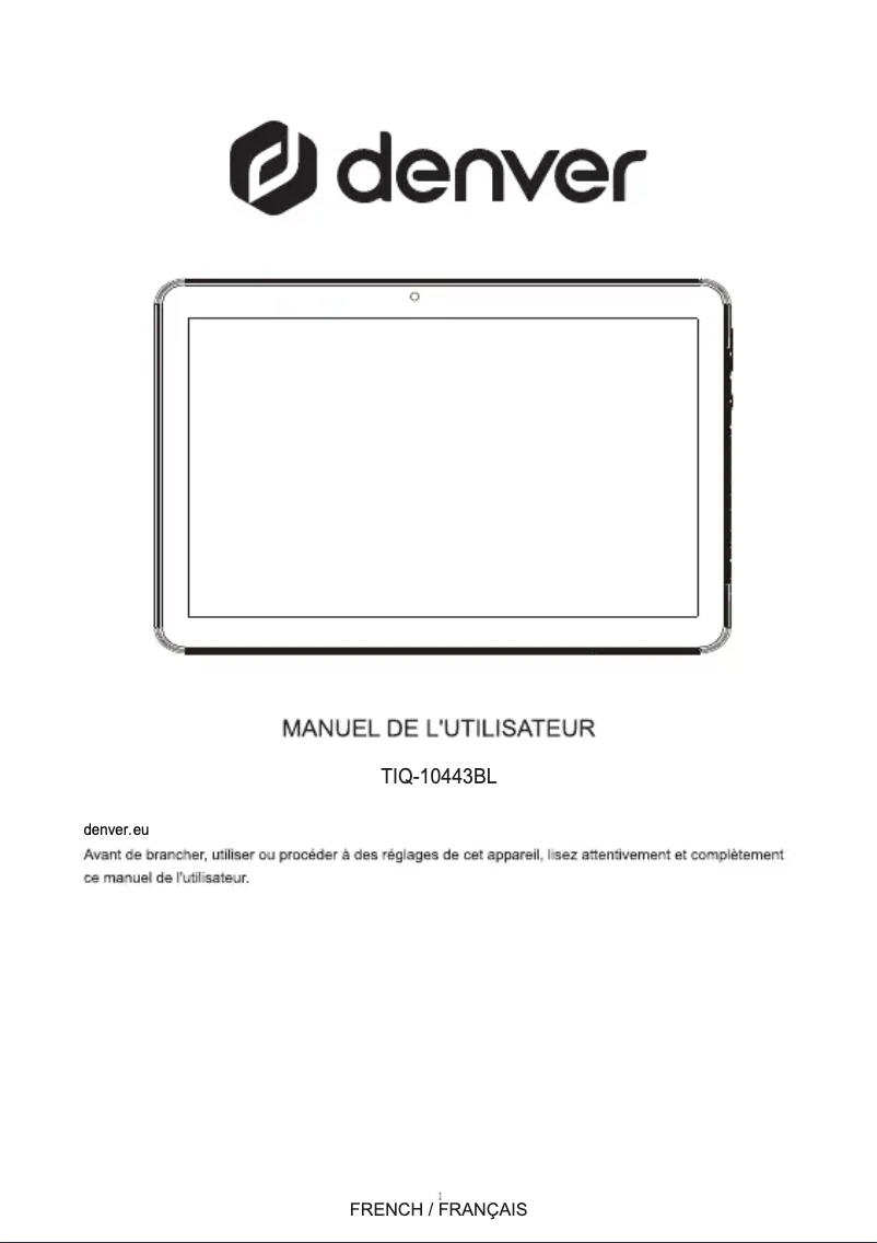 Página nº 1 - Manual de usuario Denver TIQ-10443
