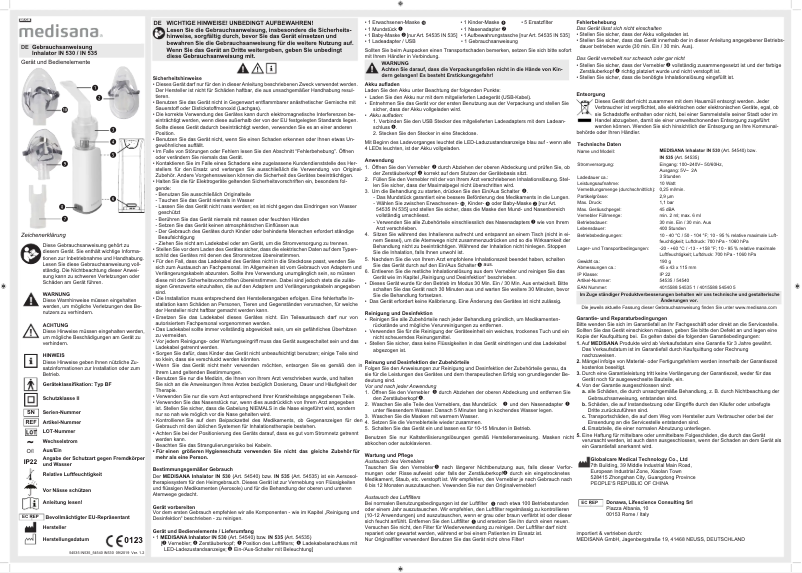 Imagen de la primera página del manual del dispositivo IN 530
