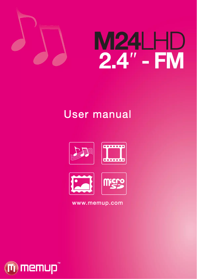 Página 1 del manual Manual de usuario Memup M24LHD