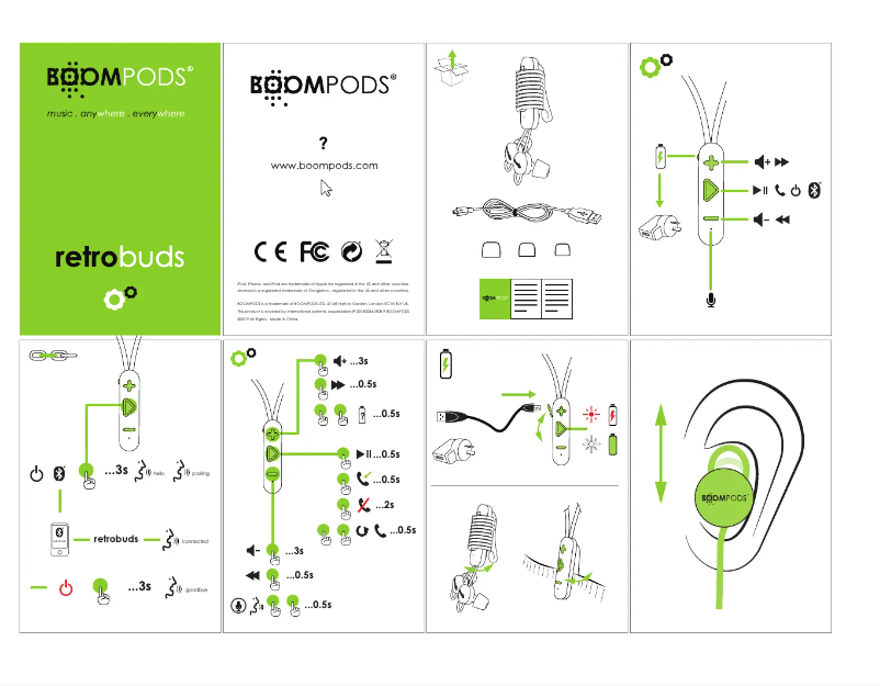 Imagen de la primera página del manual del dispositivo Retrobuds