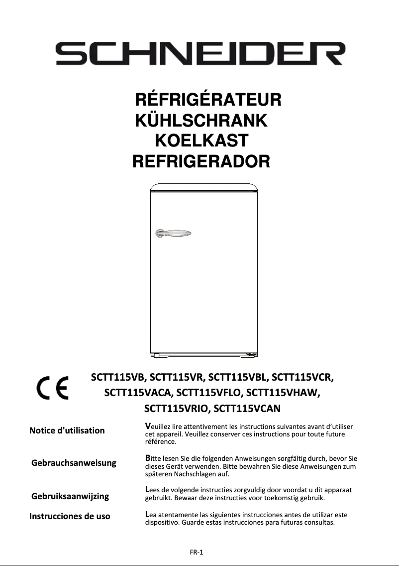 Página 1 del manual Manual de usuario Schneider SCTT115VRIO