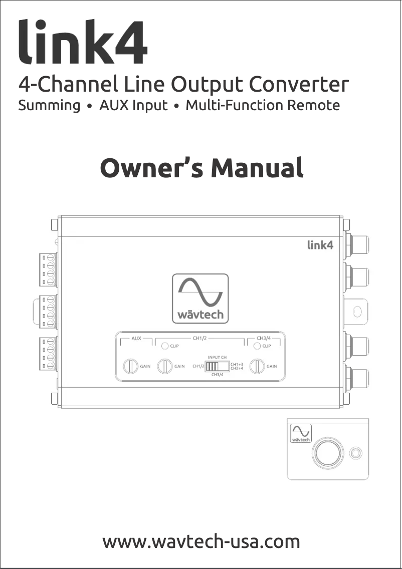 Imagen de la primera página del manual del dispositivo Link4