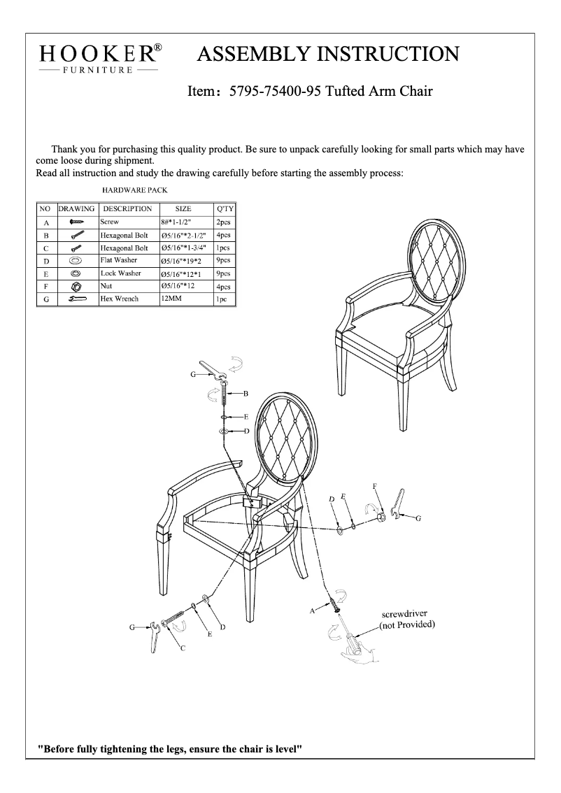 Imagen de la primera página del manual del dispositivo 5795-75400-95