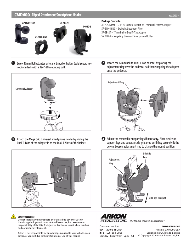 Página 1 del manual Manual de usuario Arkon CMP400
