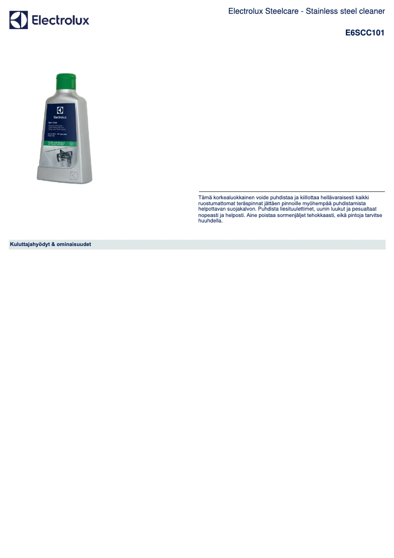 Imagen de la primera página del manual del dispositivo E6SCC101