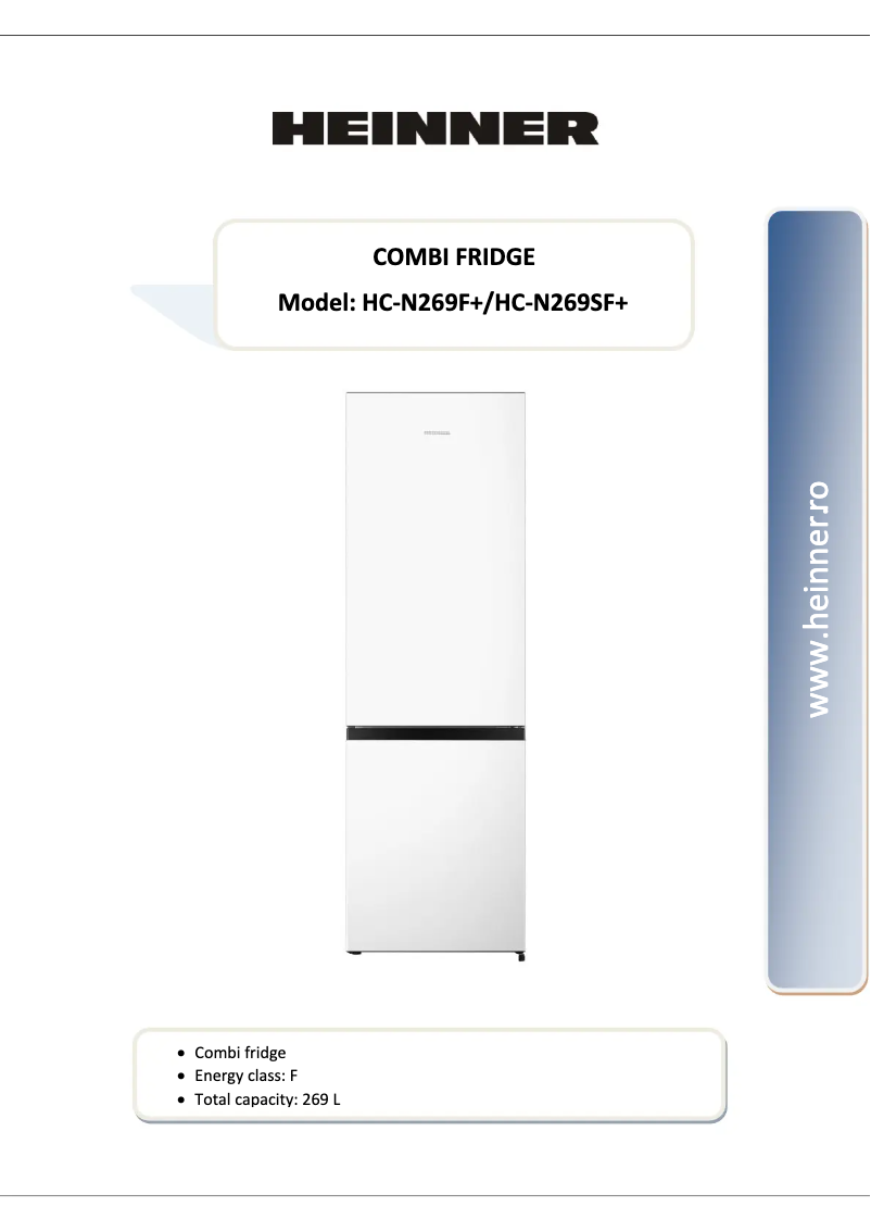 Imagen de la primera página del manual del dispositivo HC-N269F+