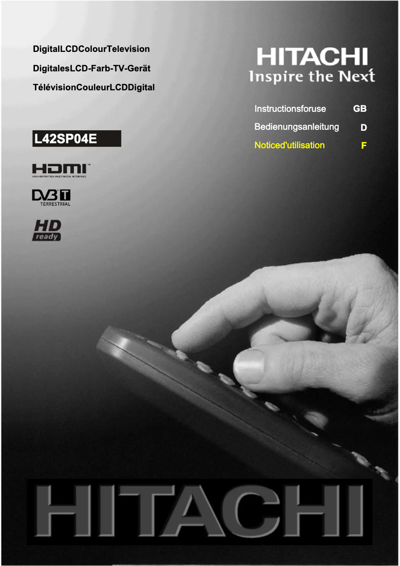 Imagen de la primera página del manual del dispositivo L42SP04E