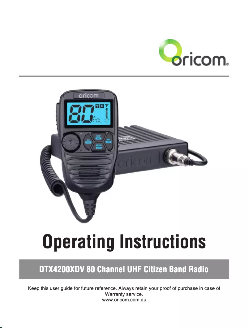 Imagen de la primera página del manual del dispositivo DTX4200XDV