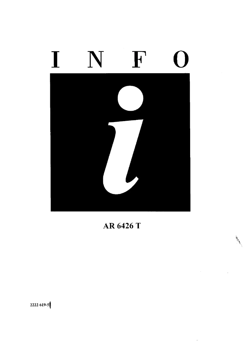 Imagen de la primera página del manual del dispositivo AR6426T